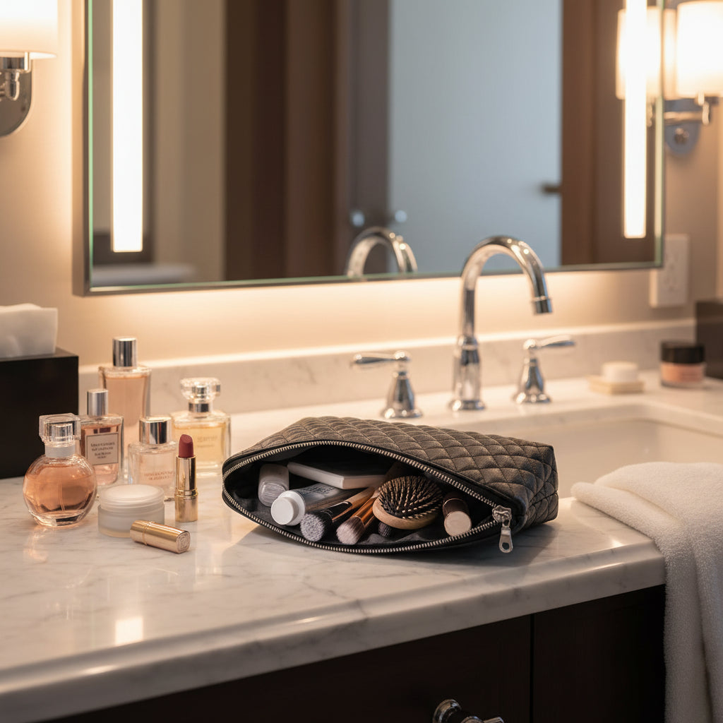 Quilted Toiletry Bag - in Aktion